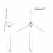 The proposed wind turbine at Rhosygilwen Mansion, near Cilgerran, north Pembrokeshire. Picture: