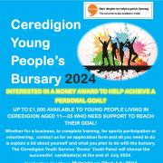 The Ceredigion Young People's Bursary applications are now open