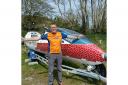 Retired RAF Squadron leader, Adrian Tyrrell,  is training to row across the Atlantic and raise money for the RNLI