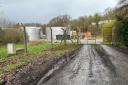 The two effluent tanks at Dairy Partners\' mozzarella factory site near Newcastle Emlyn (pic by Carmarthenshire Council and free for use for all BBC wire partners)