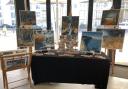 Some of the work to be displayed at the Bandstand, Aberystwyth