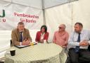 NFU leaders discuss the TB situation at Pembrokeshire County Show. Picture: Debbie James