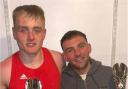 Ready to go: Cardigan ABC light-heavy Josh Mellor (left) is pictured with clubmate Billy Myers who is also due to appear at Friday’s show at Crymych Leisure Centre.