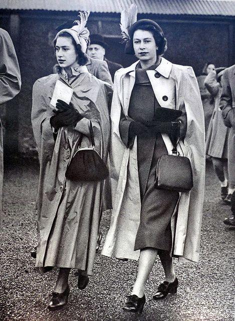 Tivyside Advertiser: .Princess Elizabeth and Princess Margaret are pictured in 1949, when they were 23 and 19 respectively