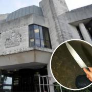 A man was sentenced at Swansea Crown Court for having a knife in public.