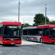 More than 100,000 passengers have travelled on the improved Carmarthen – Aberystwyth TrawsCymru service since it was relaunched. Picture: Transport for Wales.