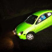 TVMC member Dan Morris pushed his green Ford Puma to victory in the Cambrian Road Rally despite