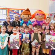 Children at Penrhyncoch Primary School  launch new book