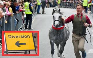 Diversions are in place as Cardigan's Barley Saturday gets underway