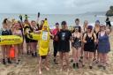 Newcastle Emlyn Fairtrade Group's save our bananas swim on Aberporth beach