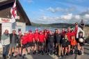 The group received a reception at New Quay yacht club. Picture: Simon Stretch