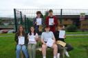 Students at Ysgol Gyfun Emlyn celebrated their GCSE results. Picture: Ysgol Gyfun Emlyn