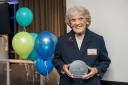 Myrna Philpott, receiving her award this week