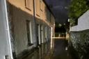 Saturday's flood in Gloucester Row, Cardigan