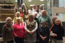 The Cardigan Soroptimists pictured ath their final meeting, together with the six charities which benefitted from their £3,000 donations.