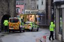 Emergency services were called to South Parade Tenby on Sunday.