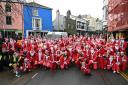 A sea of Santas ready to run