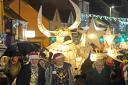 Mayor and consort Sian and David Maehrlein and deputy mayor Olwen Davies led the parade of fantastic beasts.