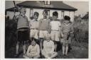 This 1950s group shot of Cardigan children was taken in Cwnc y Dintir. Alan Wallbank’s younger brother Peter is second from the left with Alan to his right.