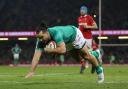 Ireland’s James Lowe scores their third try