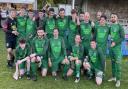 New Quay celebrate winning the South Cards Cup