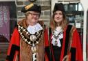 New Cardigan town mayor Cllr Olwen Davies (left) and her Consort Ffion Davies (right).