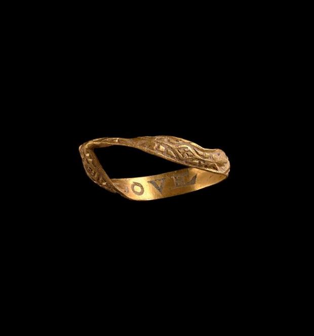Tivyside Advertiser: The gold fede ring found near Wiston. Picture: National Museum of Wales