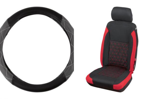 Tivyside Advertiser: Steering Wheel Cover and Car Seat Cover (Lidl/Canva)