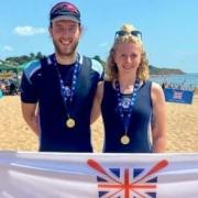 Swyn Williams and partner Tom Brain won the mixed doubles gold