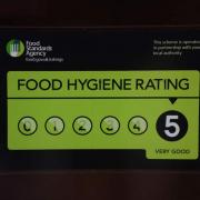 In Ceredigion, 69.2 per cent of businesses display a rating of five, and 94.3 per cent a rating of three or above.