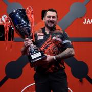 Jonny Clayton beat Dmitri van den Bergh 11-6 to win the 2021 World Series of Darts in Amsterdam. Pic: Kelly Deckers/PDC