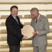 Big cheese: Carwyn Adams of Caws Cenarth with HRH The Prince of Wales during a visit to Fferm Glyneithiog. Picture: Arthur Edwards.
