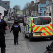 Dyfed-Powys police in action. Pic: BBC