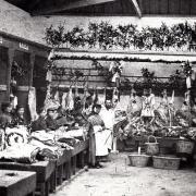Christmas 1898 - Guildhall Market - Morgan the butcher.