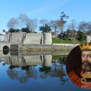 Edward I (inset) stayed at Cardigan Castle