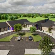 An artist impression of the Aeron Valley primary school, an approximate £13m design and build scheme to be carried out by Wynne Construction.