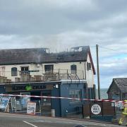 The fire-damaged Copper Quay restaurant. Picture: Jemma Sinclair.