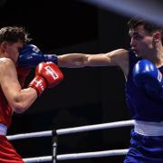 Ioan Croft scores with a textbook right-hand southpaw jab en route to an impressive silver medal at Finland’s Gee Bee tournament.