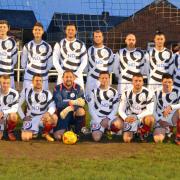 Lampeter Town show off their new kit in 2016 sponsored by ND Signs and Son.