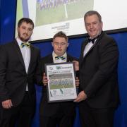 Pembrokeshire Vikings receiving their award at last year's ceremony