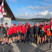 The group received a reception at New Quay yacht club. Picture: Simon Stretch