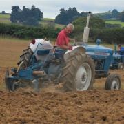 Nantmel's Robert Pugh with his Ford 3000 and Ransome plough