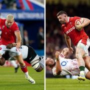 Newcastle Emlyn's Gareth Davies and Gareth Thomas will start for Wales against Australia. Pictures: PA