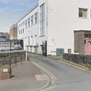 British Telecom Plc sought permission for a secure storage compound at the yard adjoining Cardigan Telephone Exchange, Finchs Square. Picture: Google Street View.