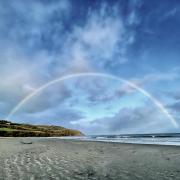Rainbow over Poppit Sands