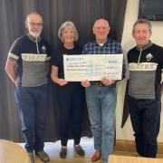 Jim Elliot, Julie Collier, Ron Davies, Peter Collier, pictured at the recent cheque presentation.