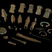 The hoard of Bronze Age metalwork. Picture: Ceredigion County Council.