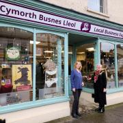 Project Manager Julie Morgan with Mayor Cllr Hazel Evans opening the new space in Newcastle Emlyn