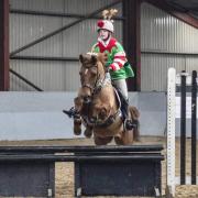 Show jumpers from across the region took part, with some getting in the festive spirit