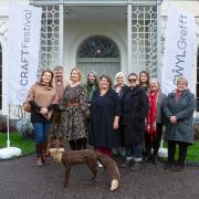 Sarah is pictured with event partners at a photo call at Castle Green House.